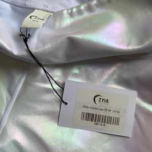 ZYIA Active White Iridescent Unicorn Luxe Leggings Tights 14-16